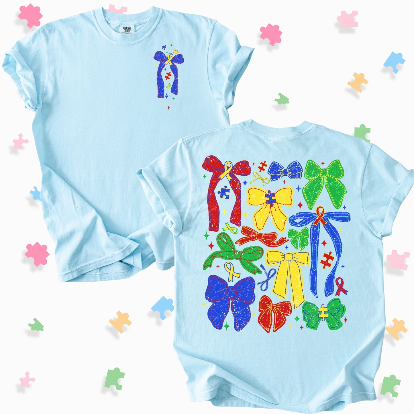Autism Bows Front & Back Shirt