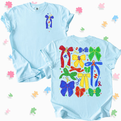 Autism Bows Front & Back Shirt