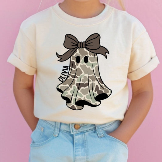 Camo Girl Ghost with Name