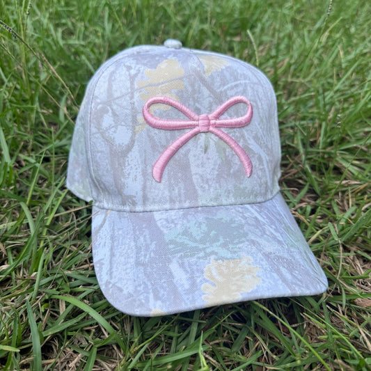 Light Pink Embroidered Camo Hat