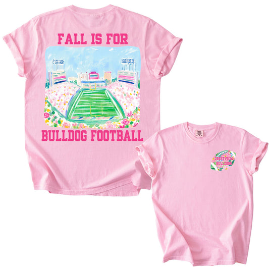 Fall is For Bulldog Football Tee Youth + Adult