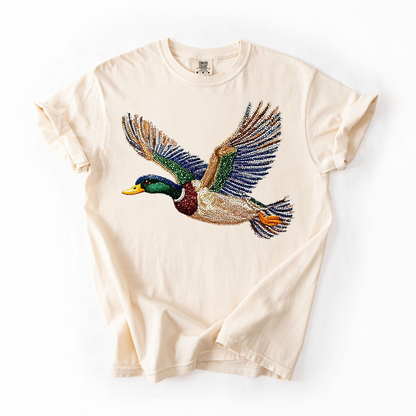 Faux Rhinestone Mallard Duck Shirt