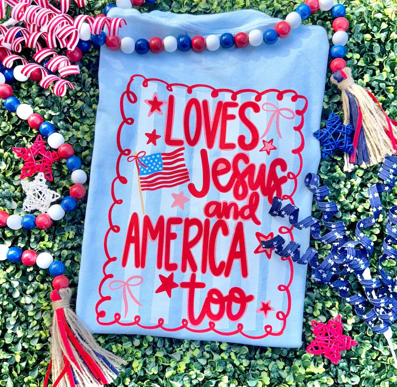 Adult Loves Jesus and America Too