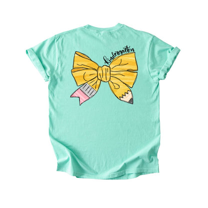 Youth Monogram And Pencil Bow Shirt