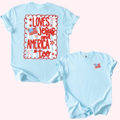 Adult Loves Jesus and America Too