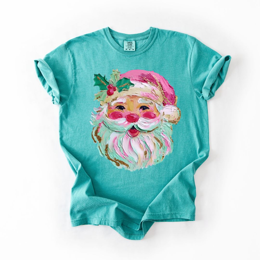 Adult Colorful Brushstroke Oil Santa