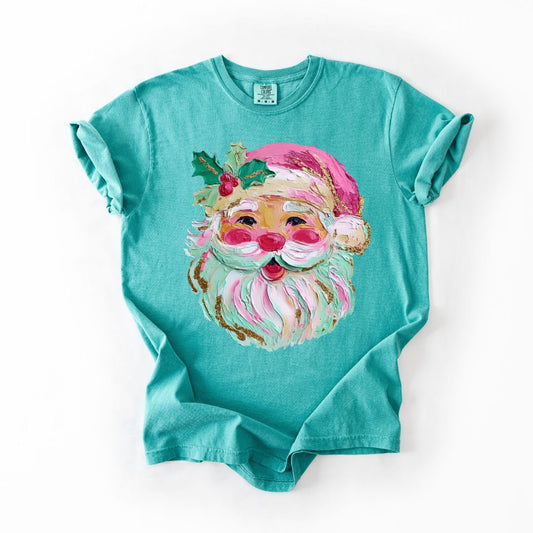 Adult Colorful Brushstroke Oil Santa